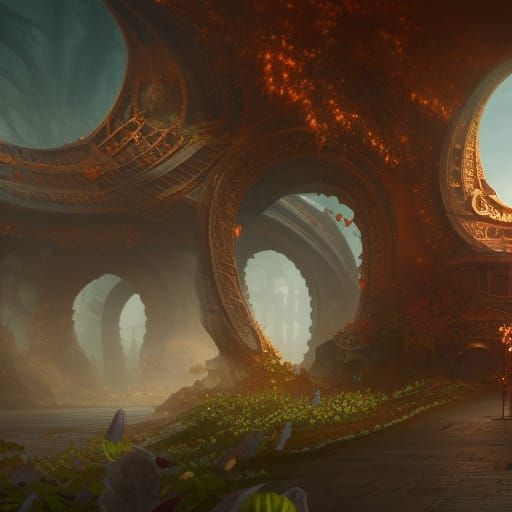 Fantastical Matte Painting in Deep Color
