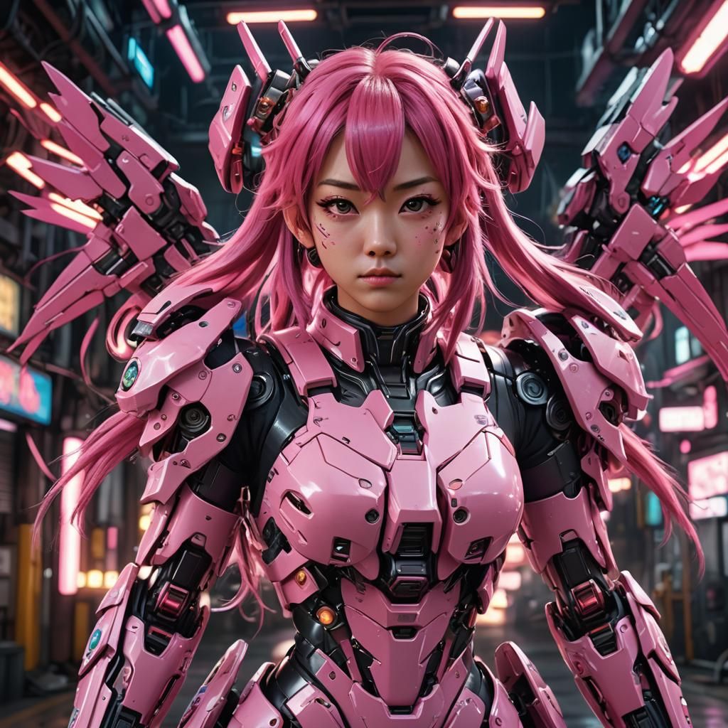 Mecha Pink Angel Suit 2