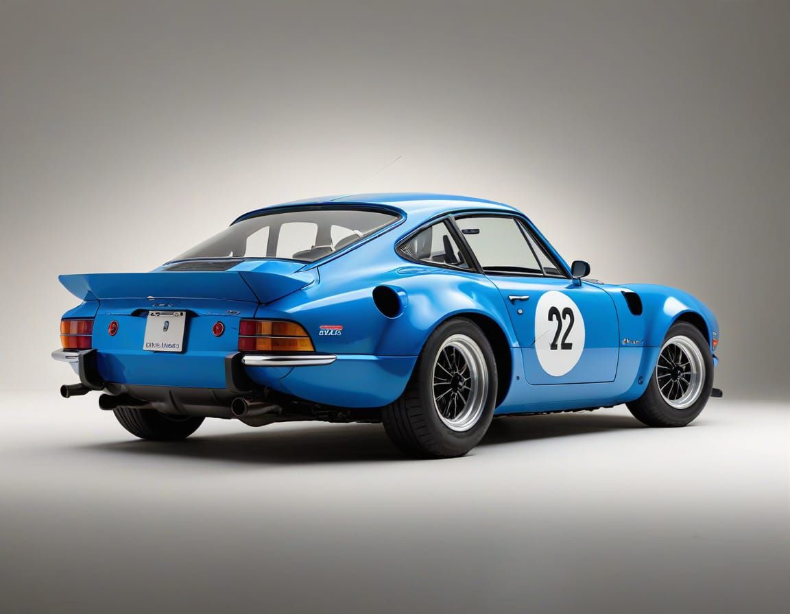 Alpine A110 Rally Car Technical Drawing by Da Vinci