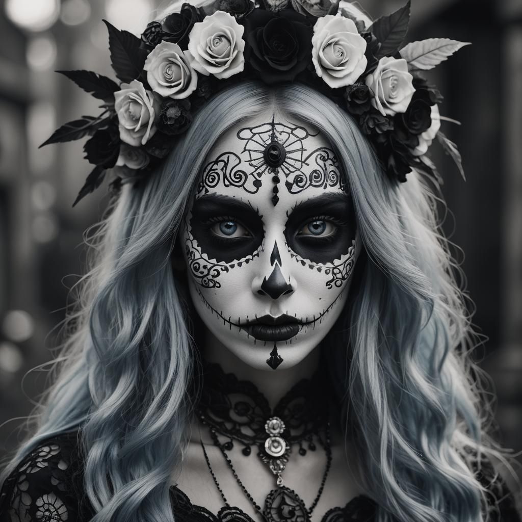 Catrina Portrait: Dutch Woman in Mexican Renaissance Style