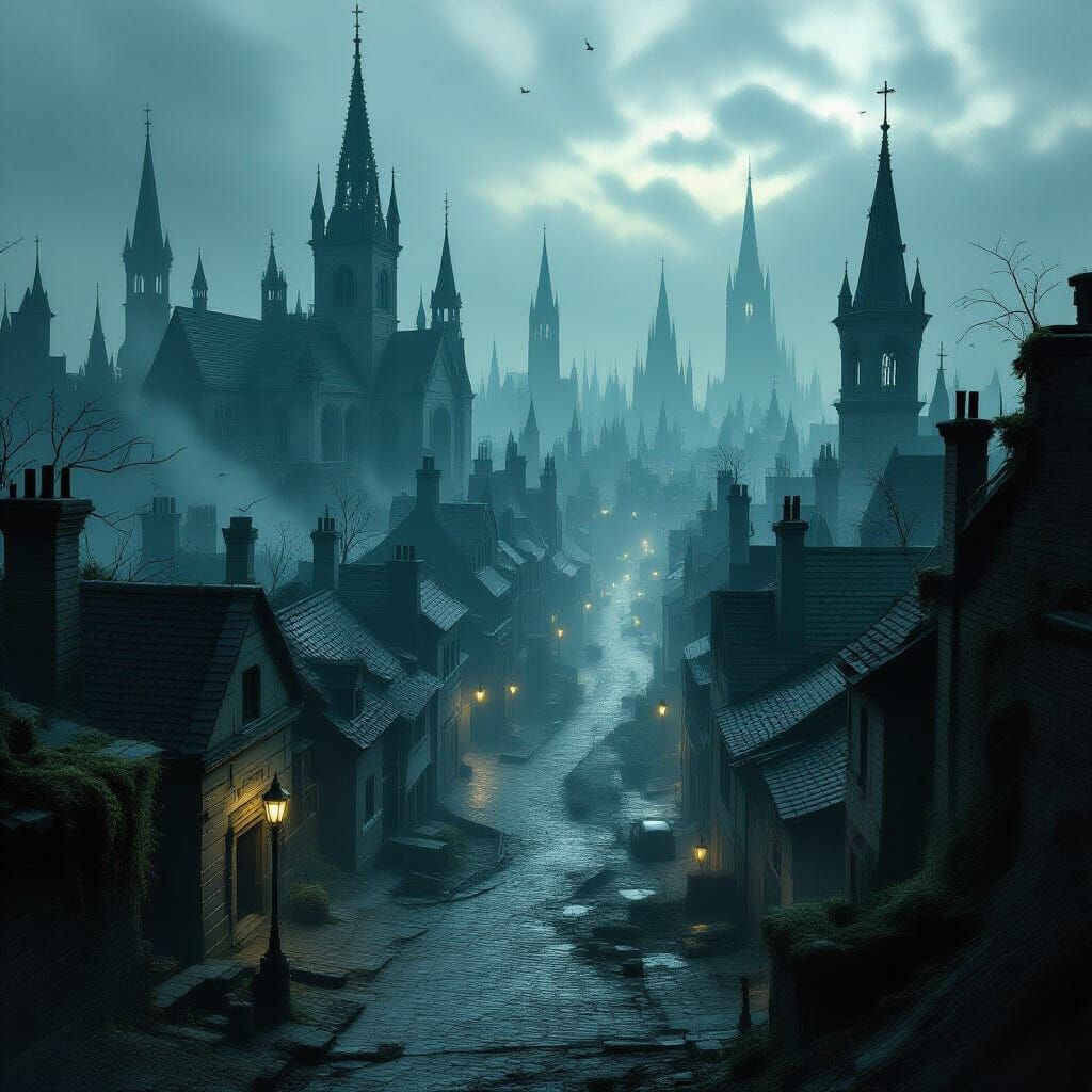 Forgotten City in Ominous Mystical Style