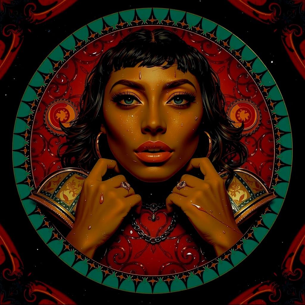 Glamorous, Furtive, Ingenious, Wet, Green Scene