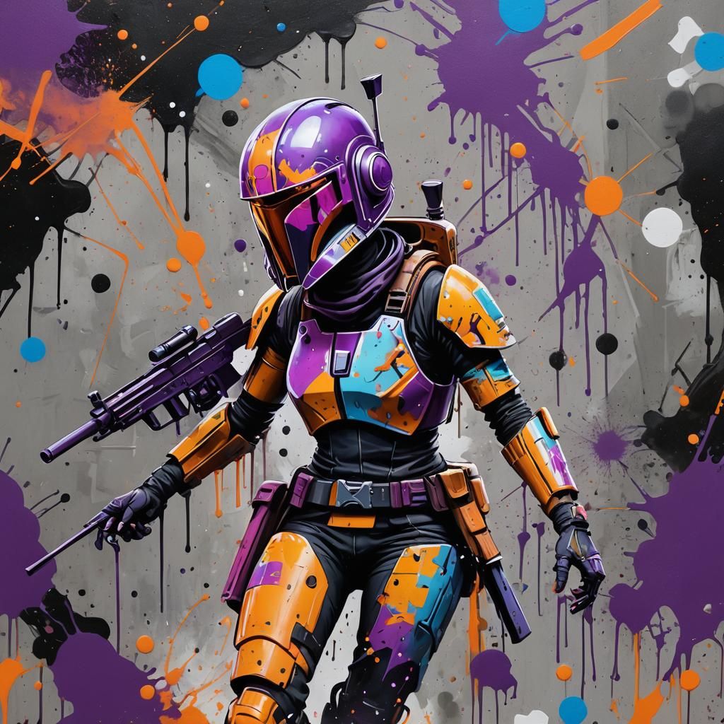 Sabine Wren Graffiti Art in Splash Style