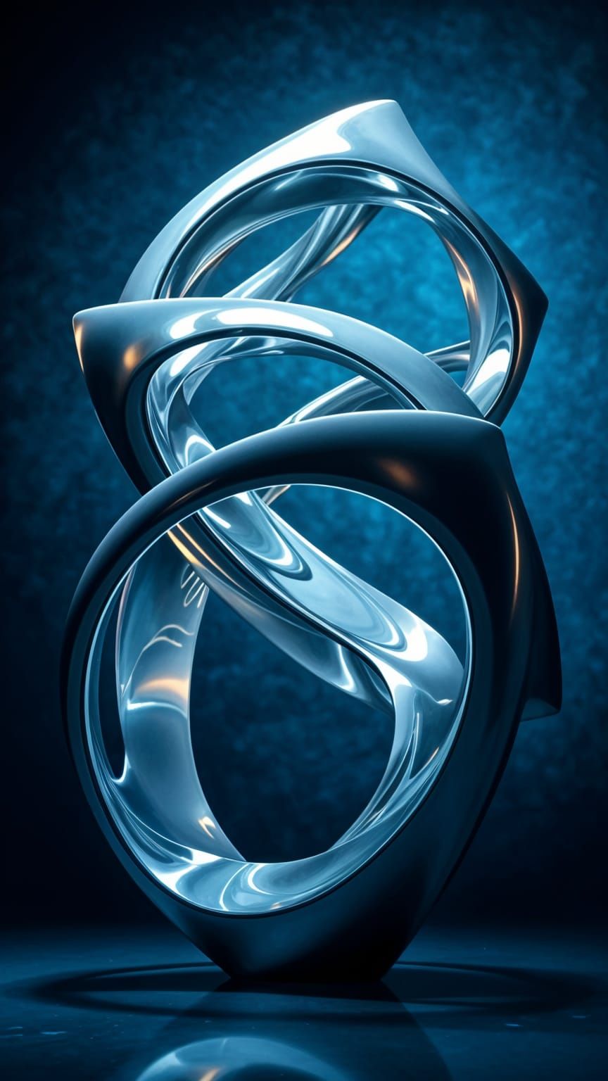 Modern Art Sculpture in Photographic 3D