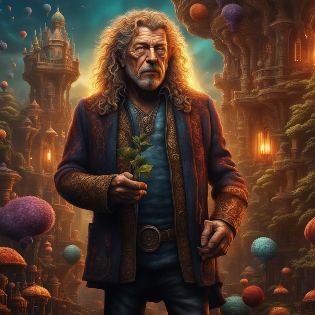 Robert Plant in Detailed Matte Painting