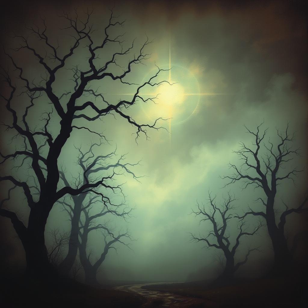 Mystical Realm in Eerie Twilight: A Beksiński-Inspired Visio...