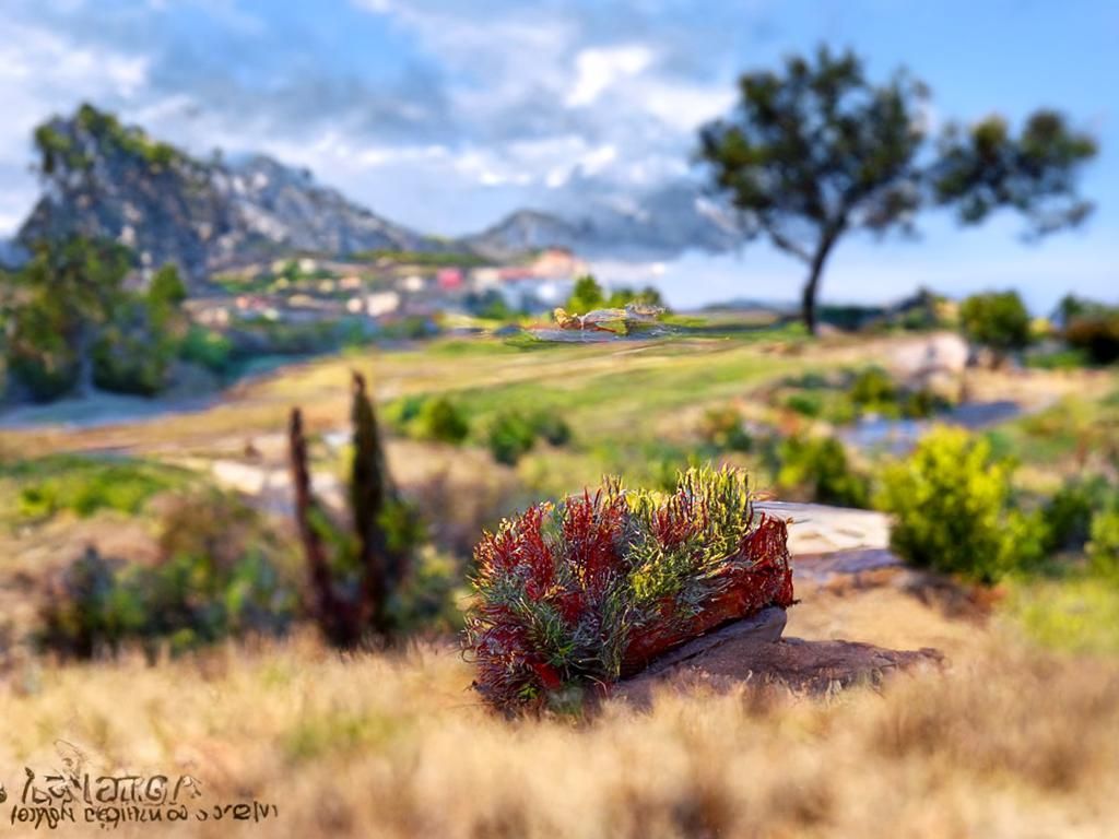 Detailed Landscape Vista in Plein Air Style