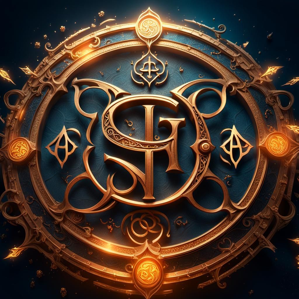 Mystical Letters SH in Fantasy Matte Painting