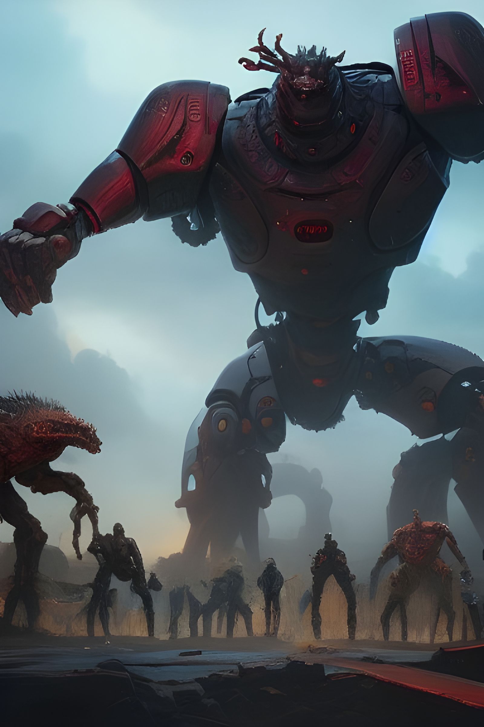 Monsters and Robots Clash in Retrofuturistic Battle