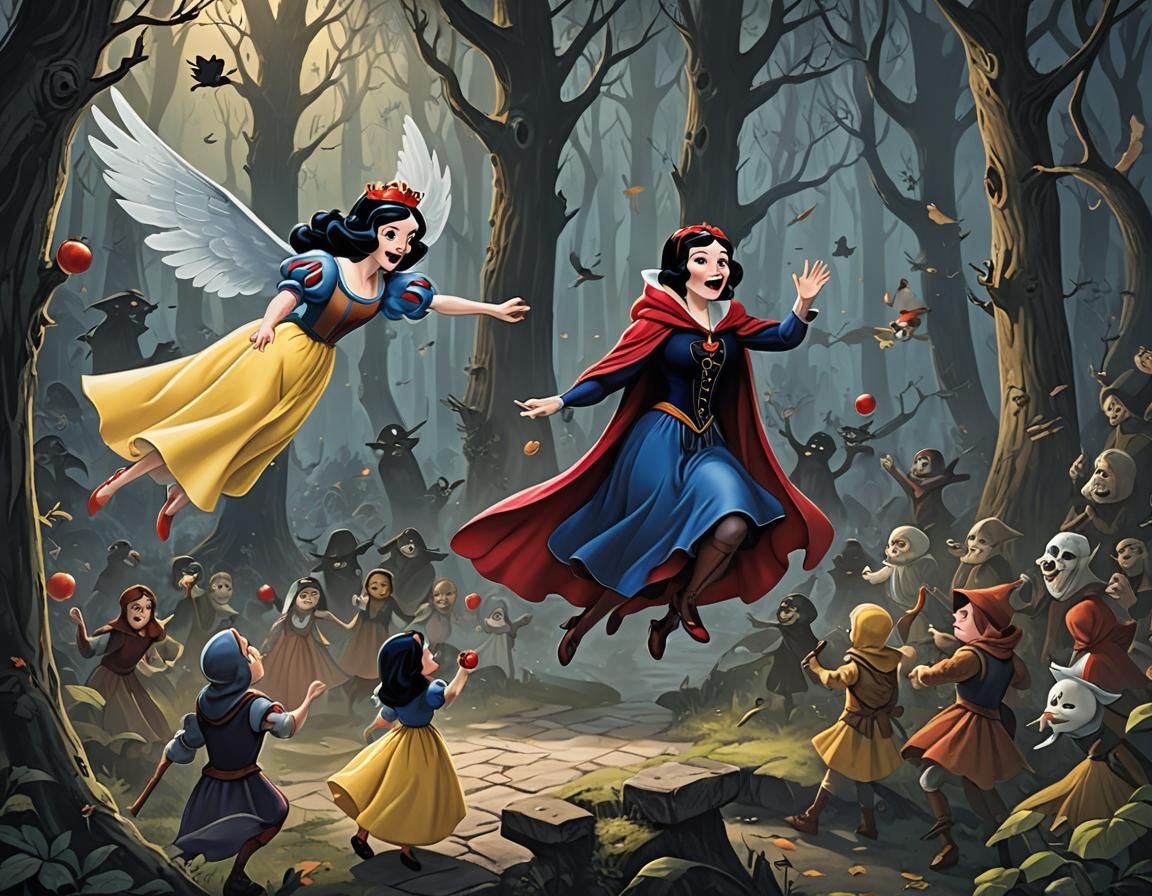 Snow White's Flight Through the Dark Forest