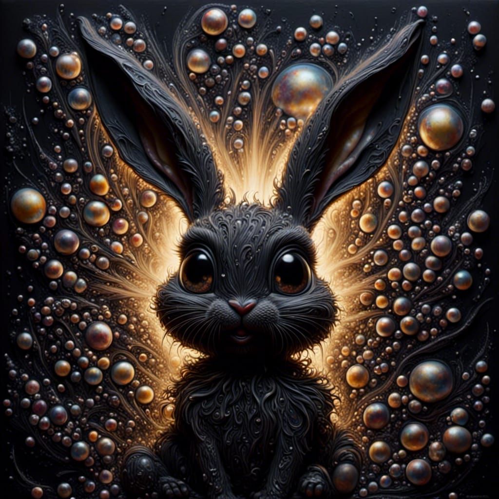 Bubbly Baby Bunny Bouncing from Blackness