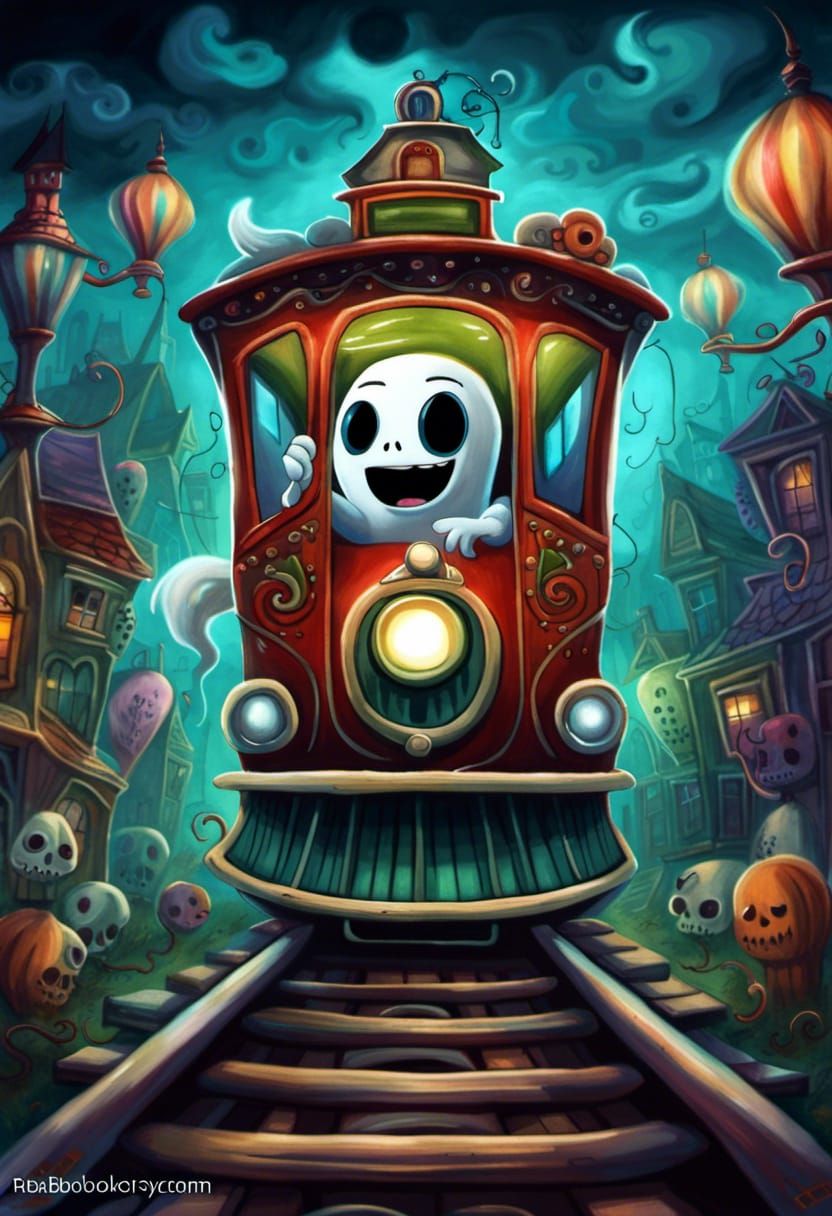 Ghost train at the spooky fair!
