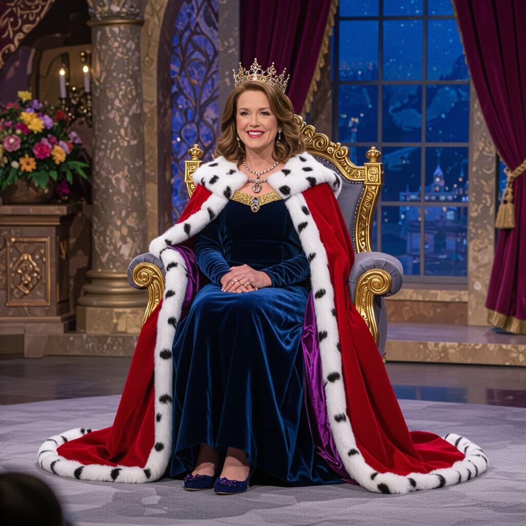 Caillou's Mommy as Queen Doris in Royal Attire