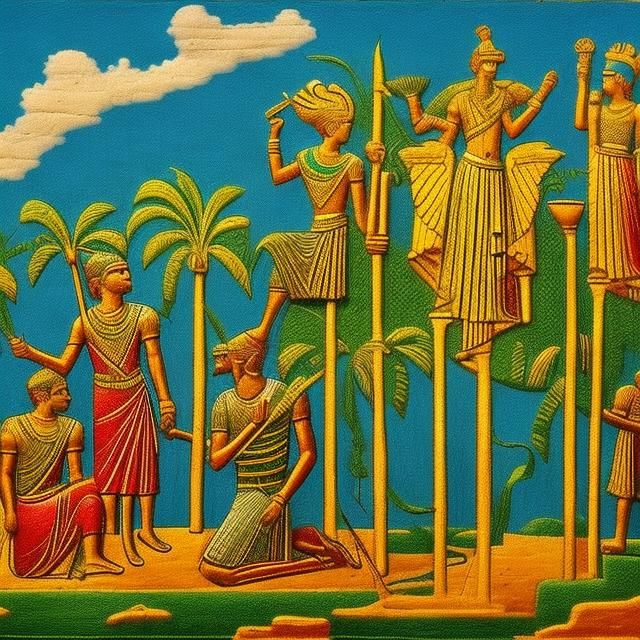 Mesopotamian Gods in a Peaceful Paradise