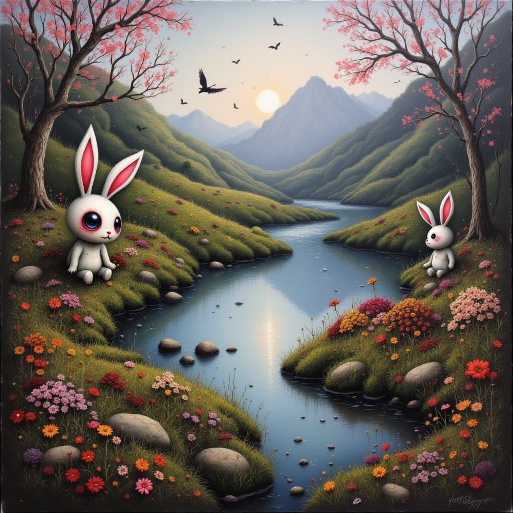 Landscape with Roaming BrokenBunnie