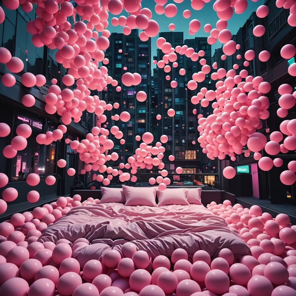 Futuristic Cityscape: Avitasia with Pastel Neon Colors