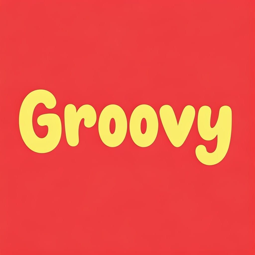 Bright Bold "Groovy" Text Image