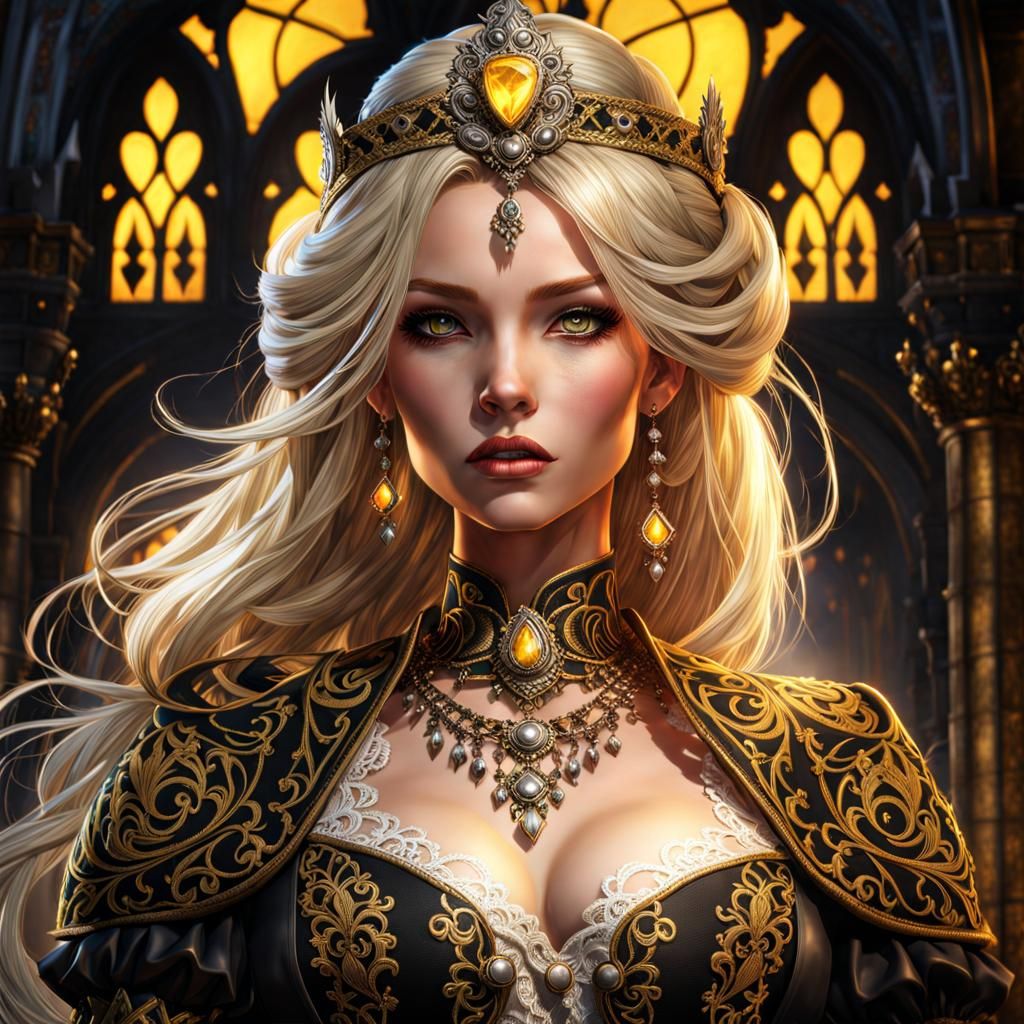 Gothic Princess with Lace, Splash Art Style