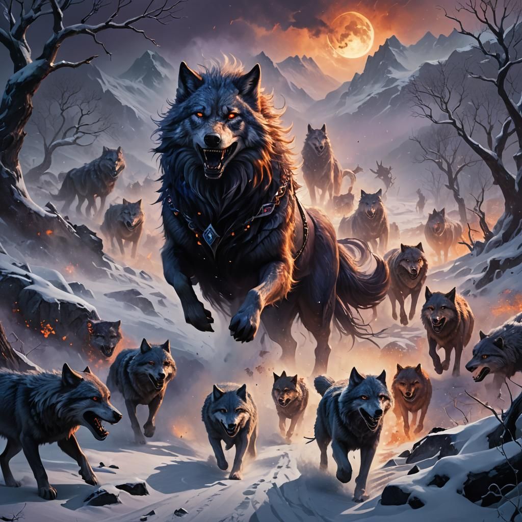 Dark Fantasy Battle in Snowy Gobakhan