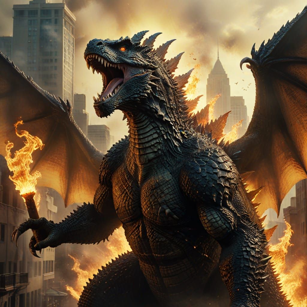 Godzilla vs King Ghidorah: Epic Prehistoric Battle