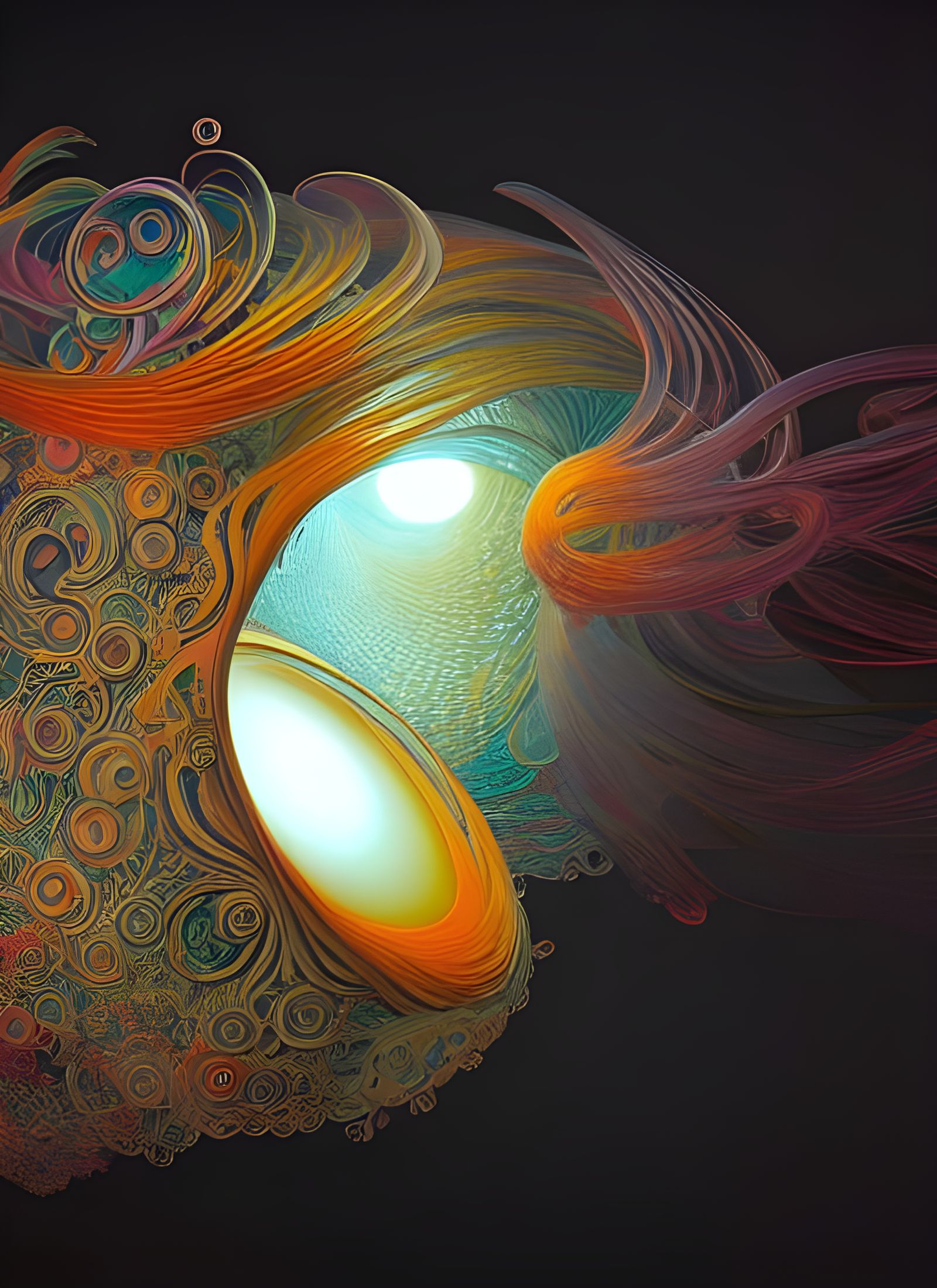 Psychedelic Translucency in Swirling Colors