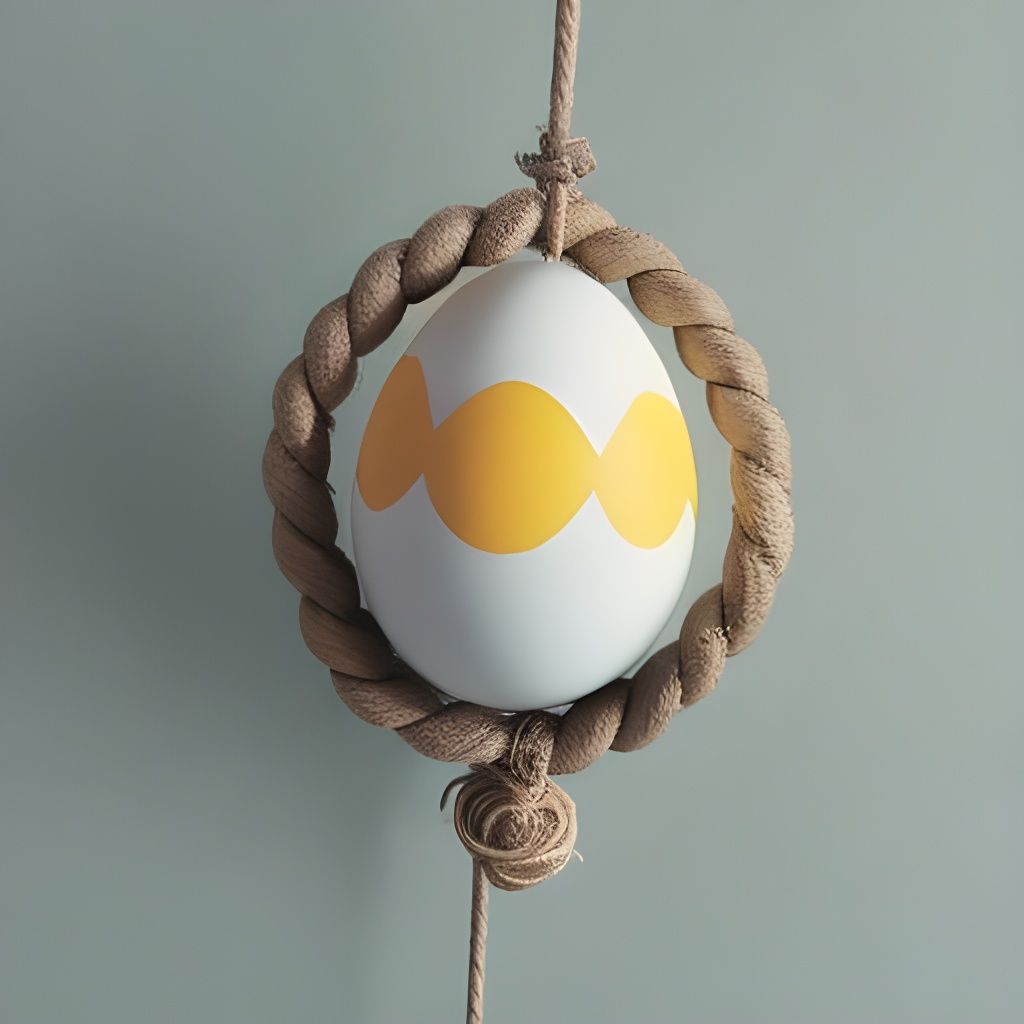 Egg Hanging From a Rope