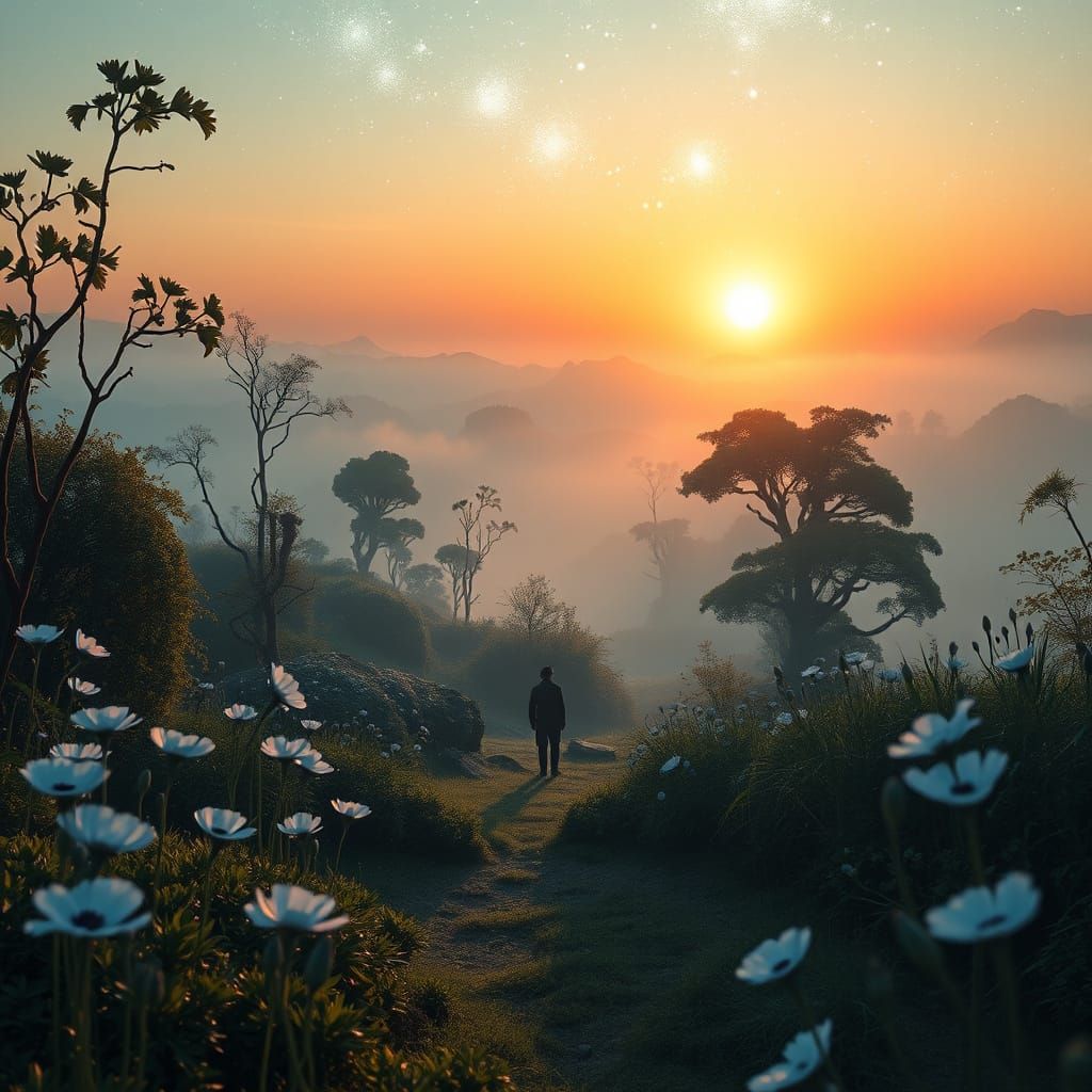 Surreal Cosmic Dreamscape Unfolds in 8K Resolution