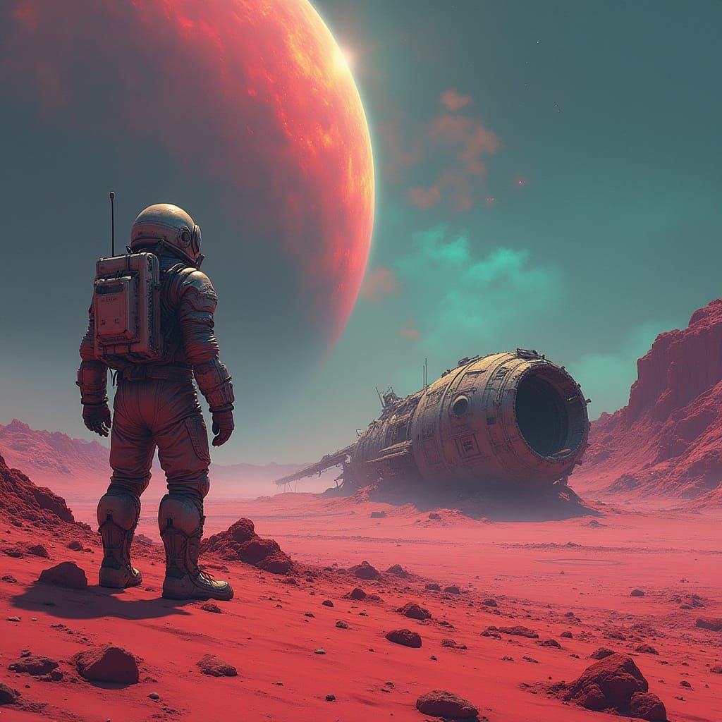 Take a walk on an alien planet.