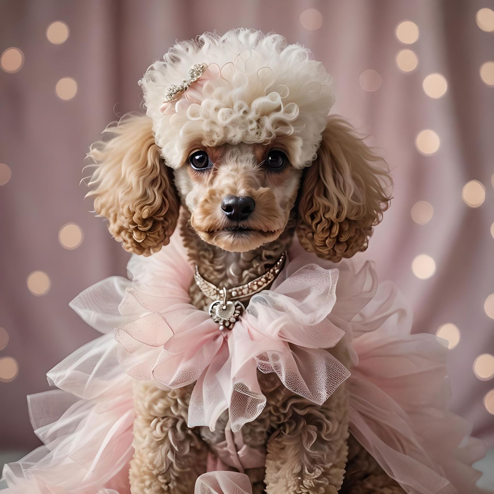Adorable Tulle Poodle: A Fluffy Filigree Fantasy