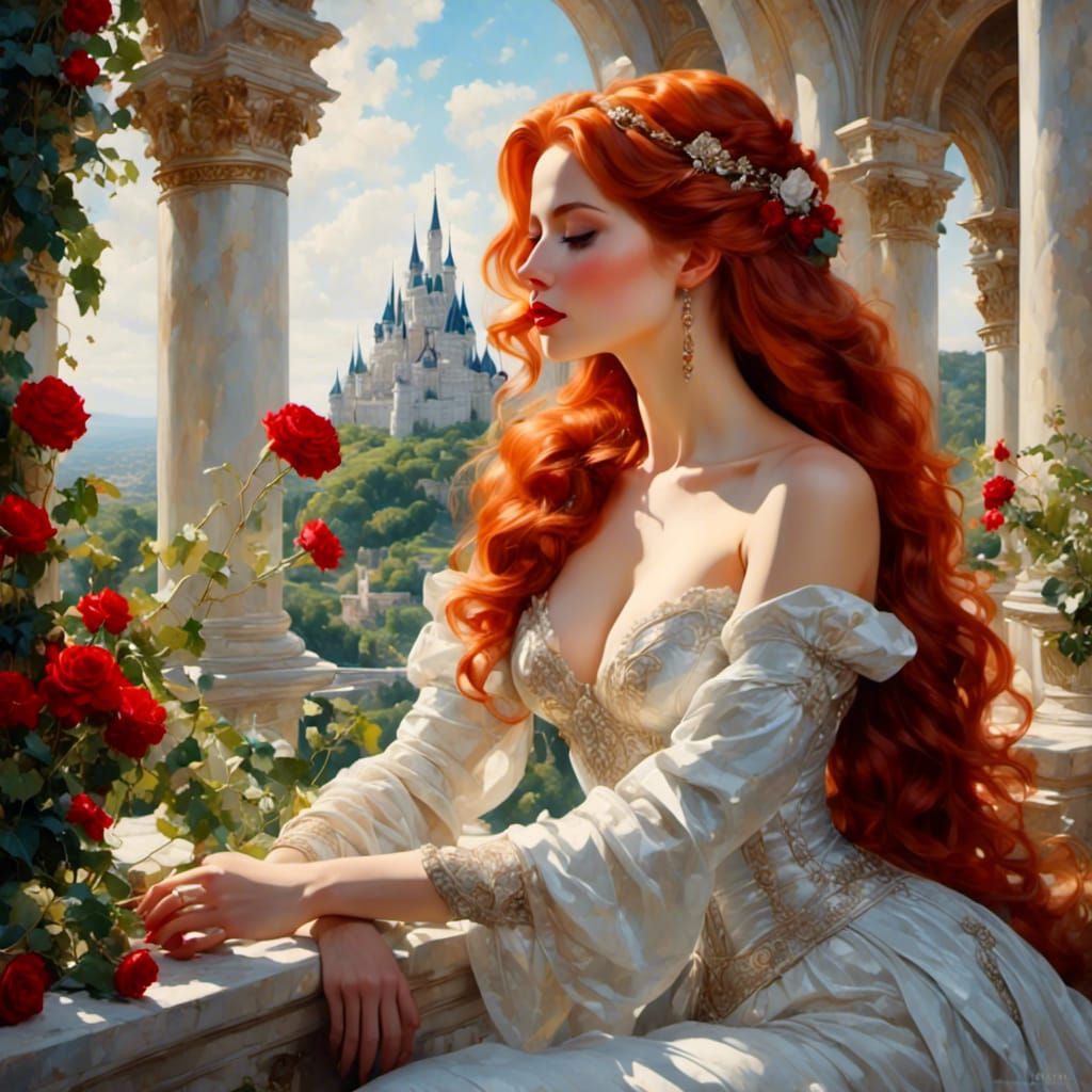 Fantasy Romance: Red-Haired King and Blonde Princess