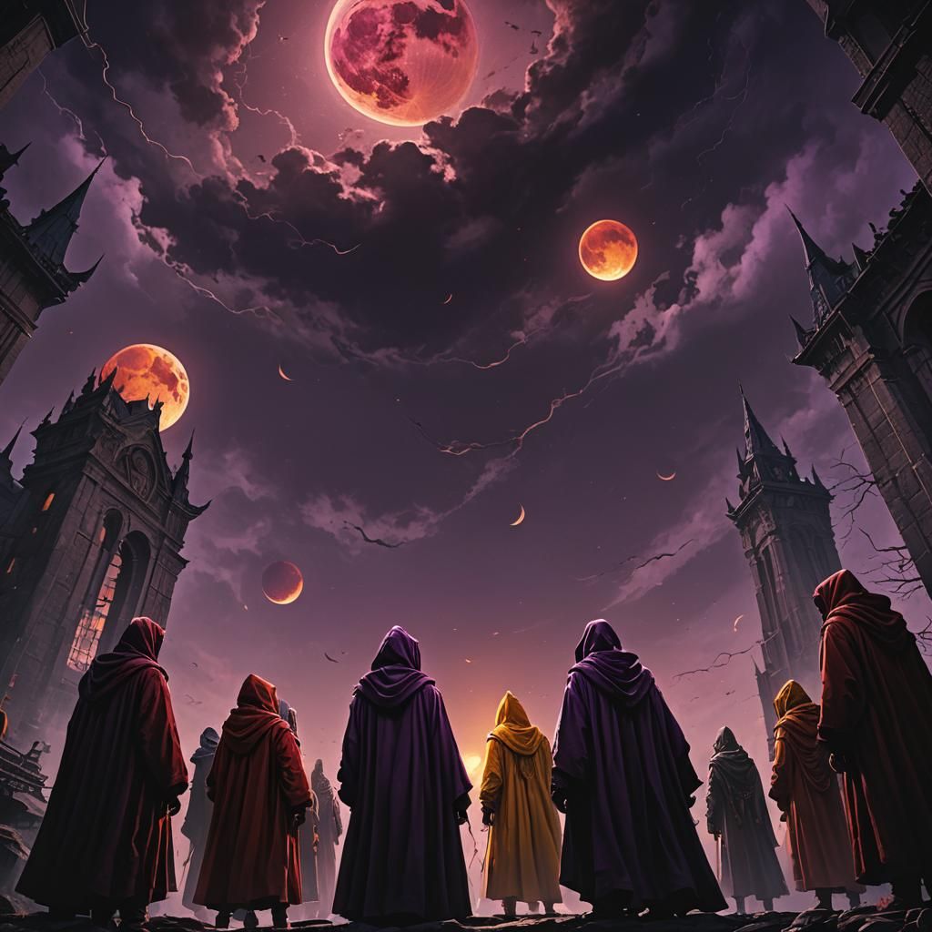 Blood Moon Rising: Dark Fantasy Concept Art