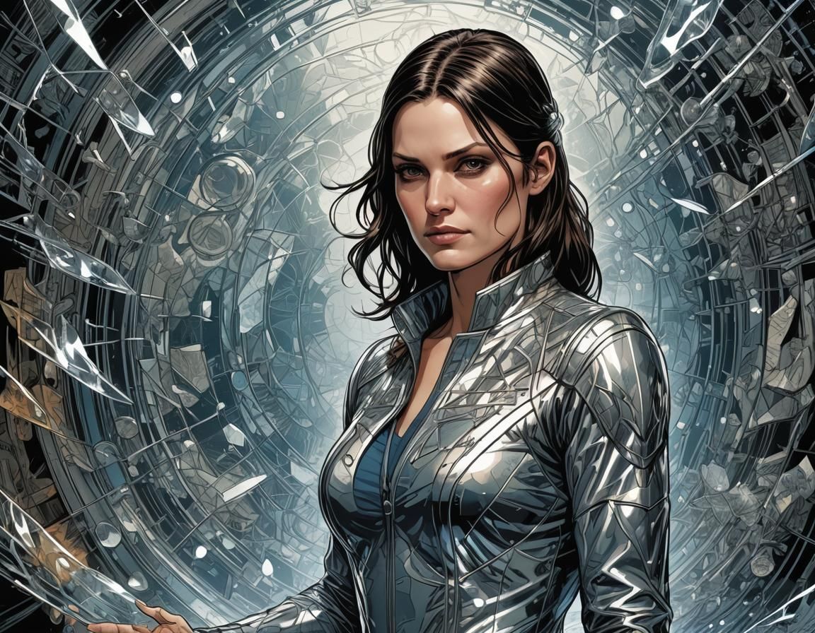 Glass Morgan Webb in Comic Book Style