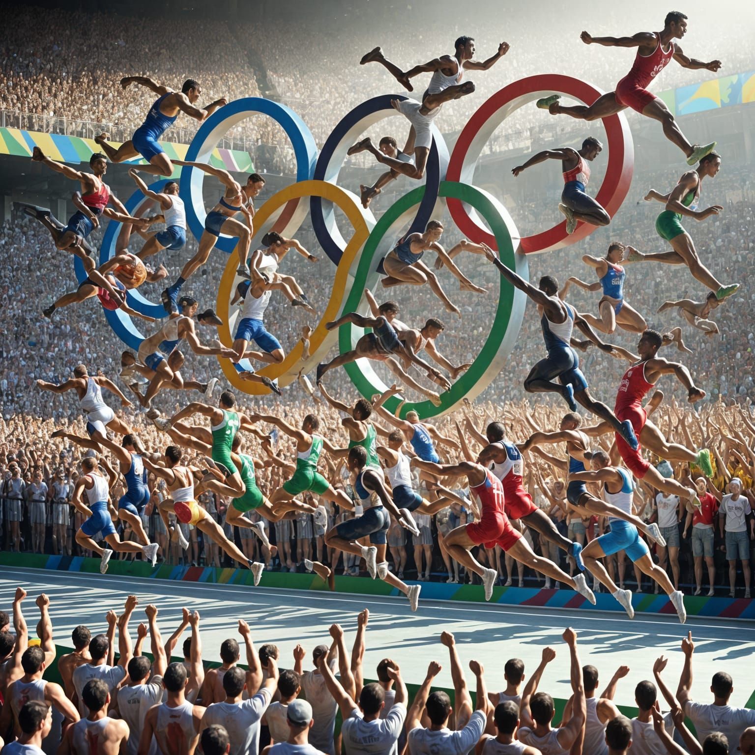 Dynamic Olympic Action Figures in HDR