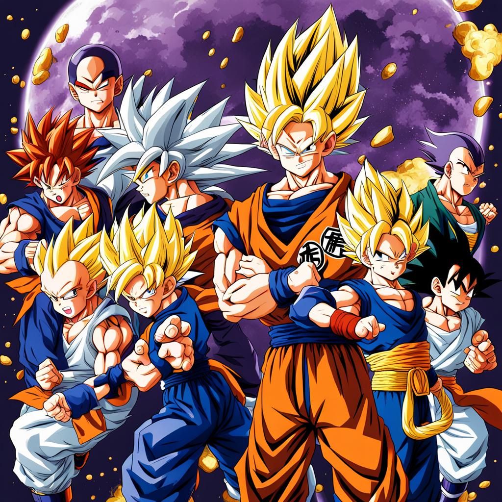 Dynamic Dragon Ball Z Anime Art