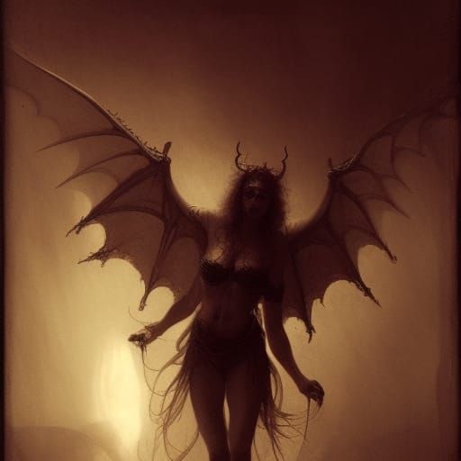 Gothic Dragoness Brews in a Frightening Chalice