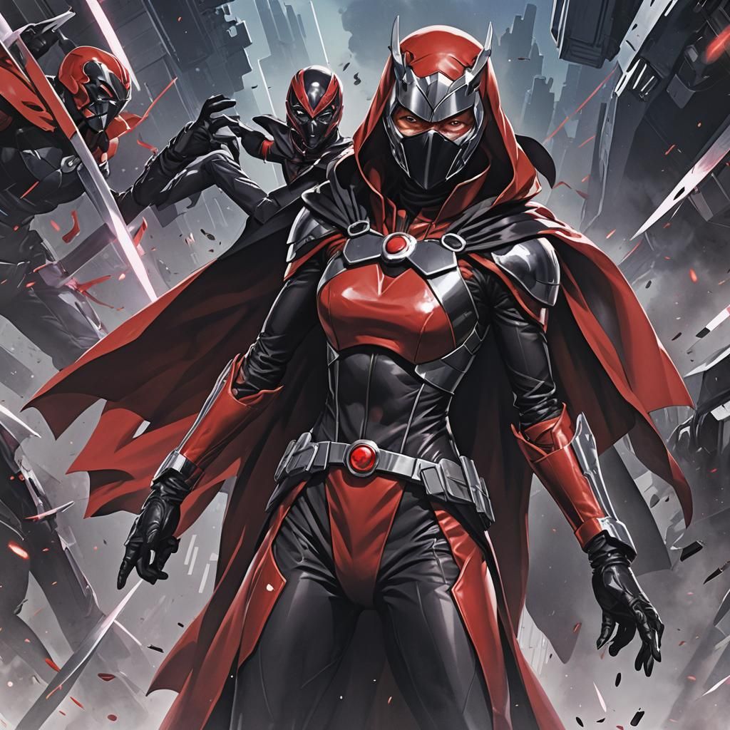 Female Magneto in Menacing Nanotech Anime Style