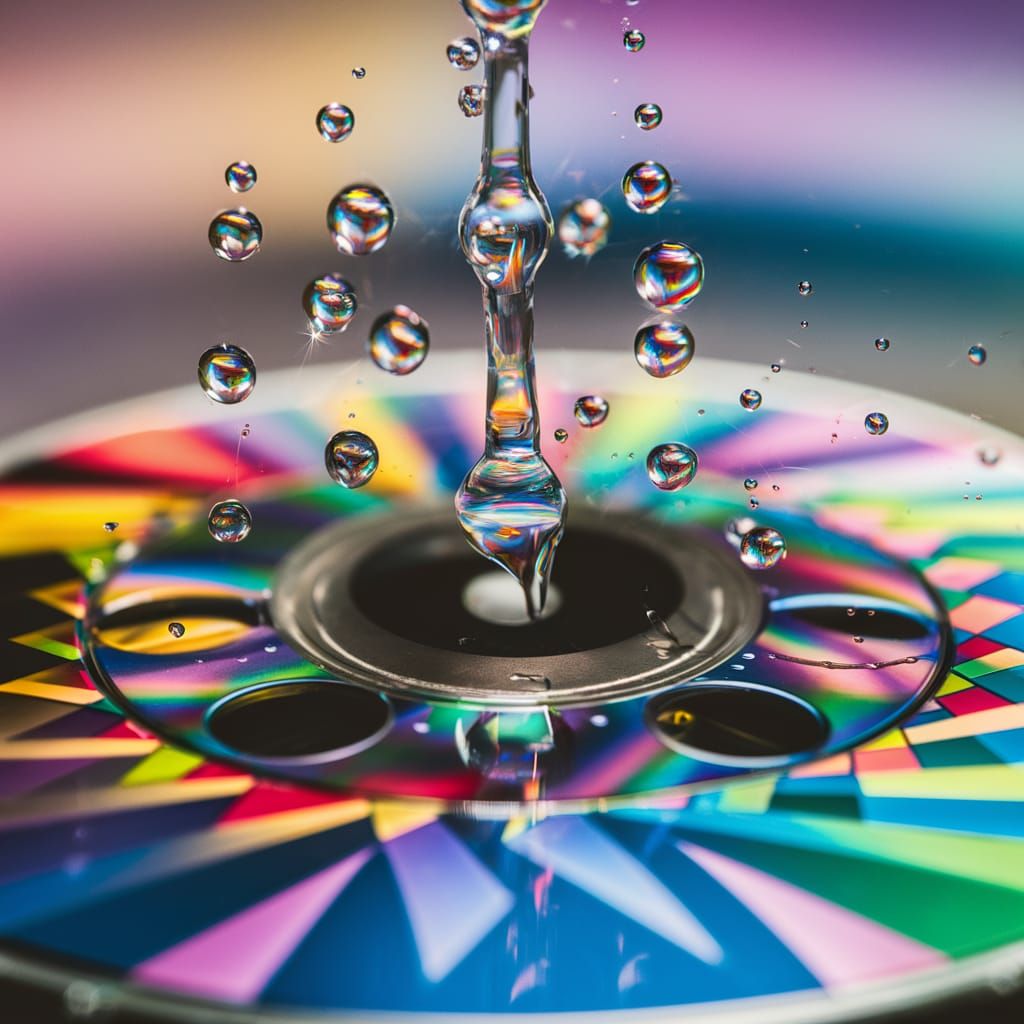 Mesmerizing Macro Photograph of a Colorful CD