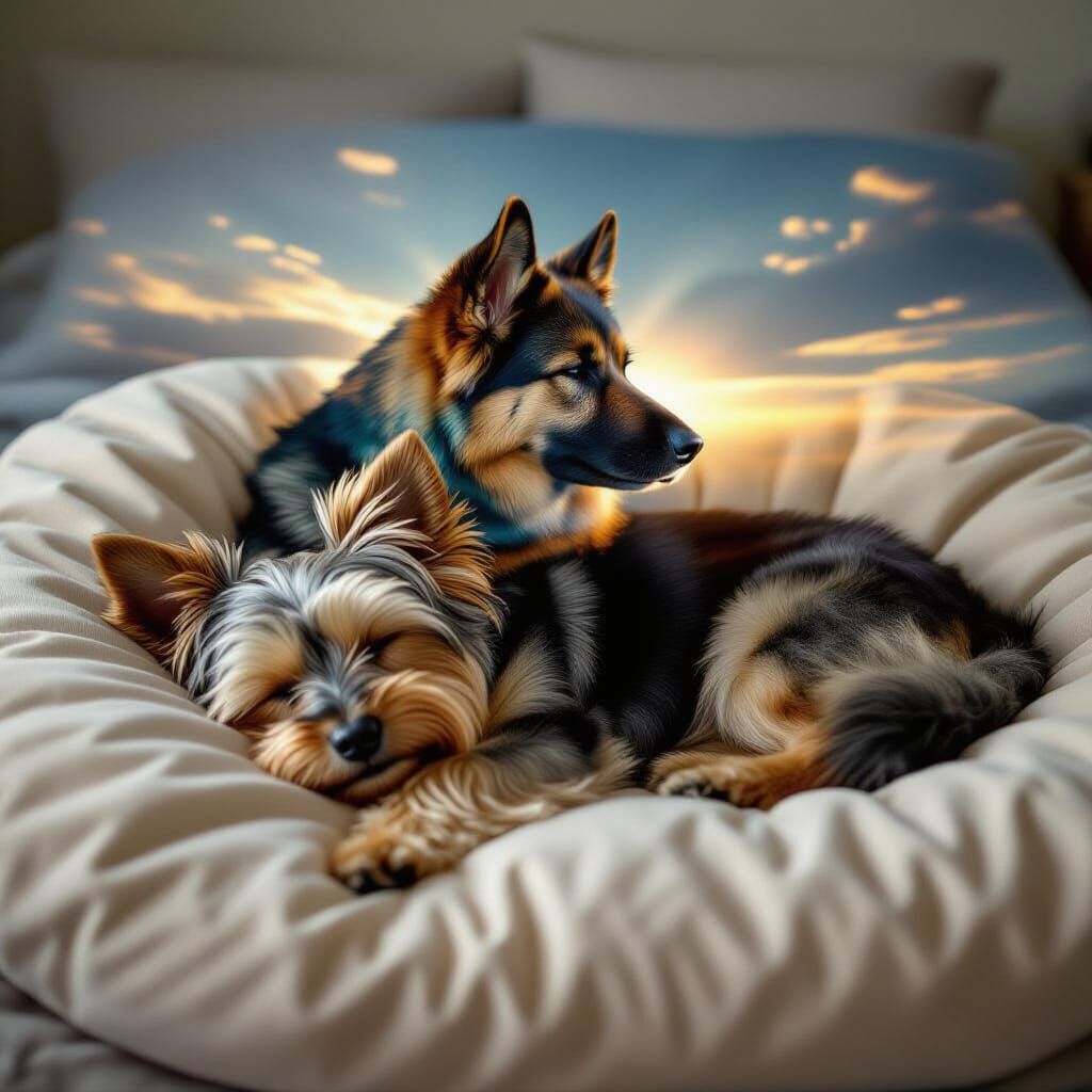 Yorkie Dreams of Being a Giant Dog