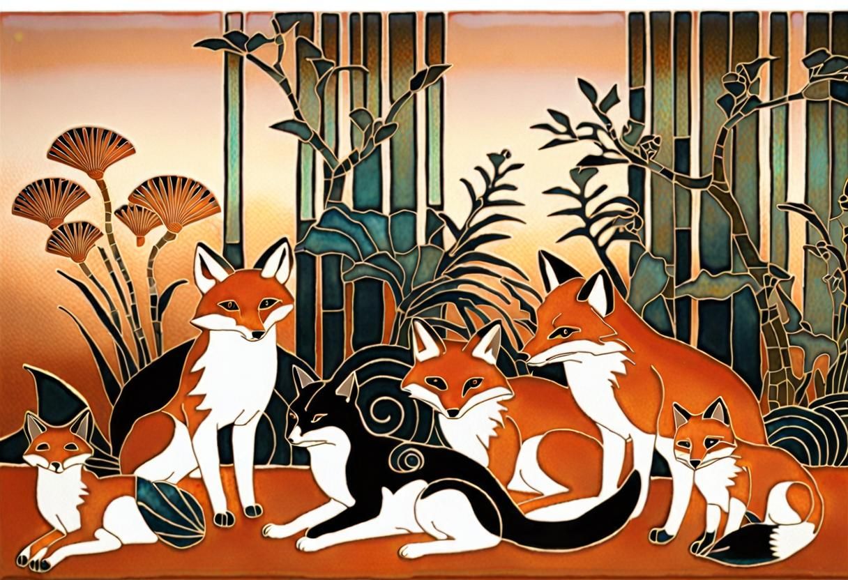 Foxes and Cats in Ukiyo-e Ceramic Decoration