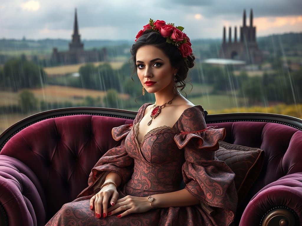 Steampunk Lady in Whimsical, Hyperrealistic Portrait