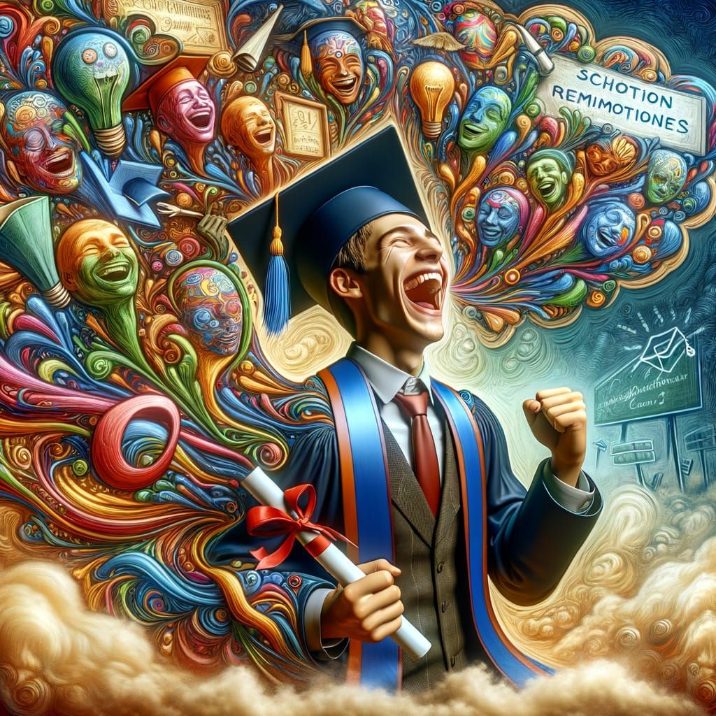 At graduation, their heads are overwhelmed by emotions.