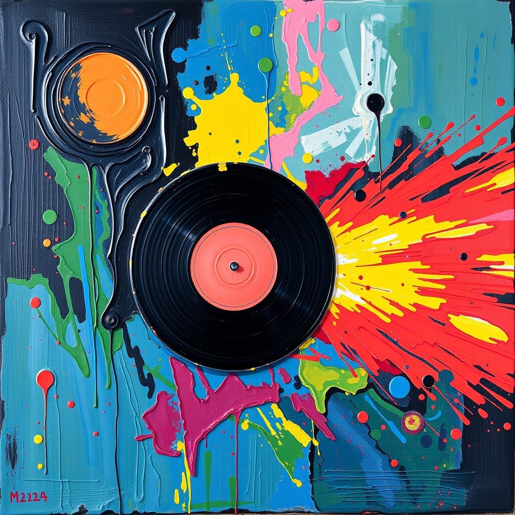 Rock Music Vinyl Groove Dance Party