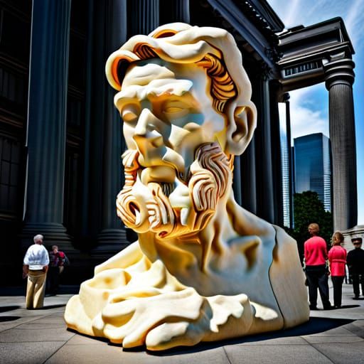 Mashed Potato 'Thinker' Sculpture