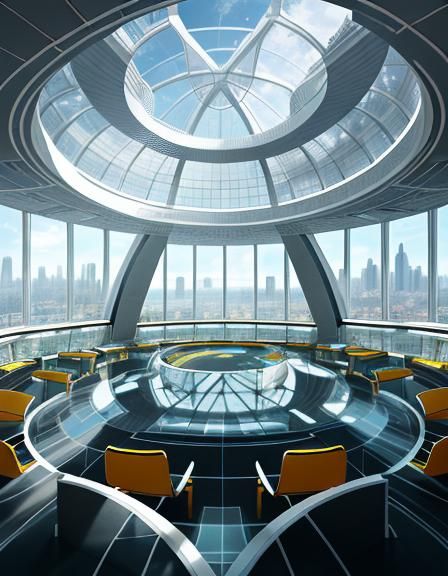 Futuristic Sports Complex: Organic Shapes and Neon Colors