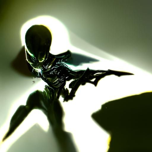Alien Superhero in Sinister 3D Rendering