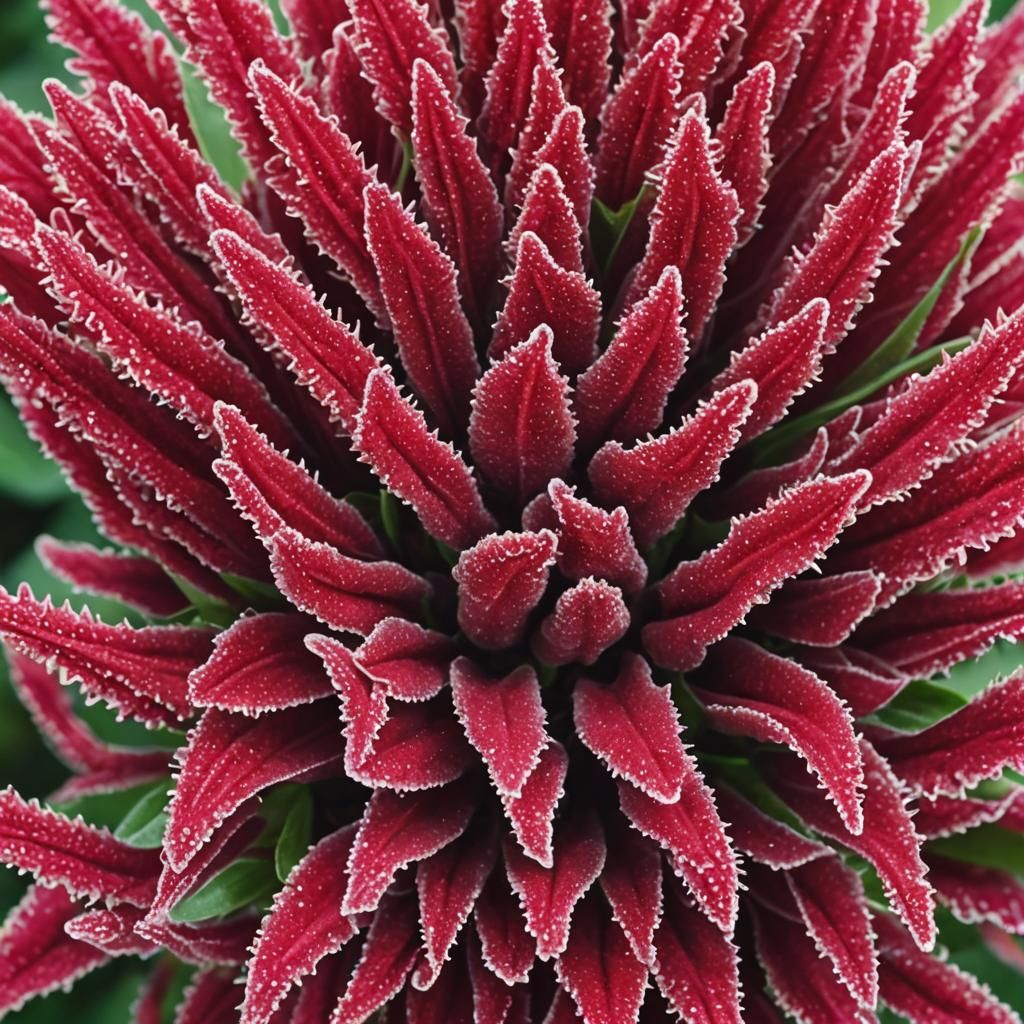 Macro Photograph of a Red Cockscomb Flower