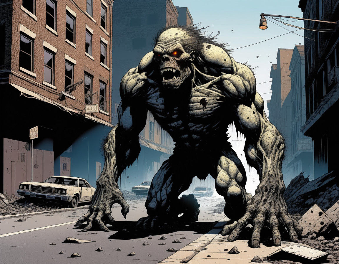 Post-Apocalyptic Horror in Bernie Wrightson's Style: Melting...