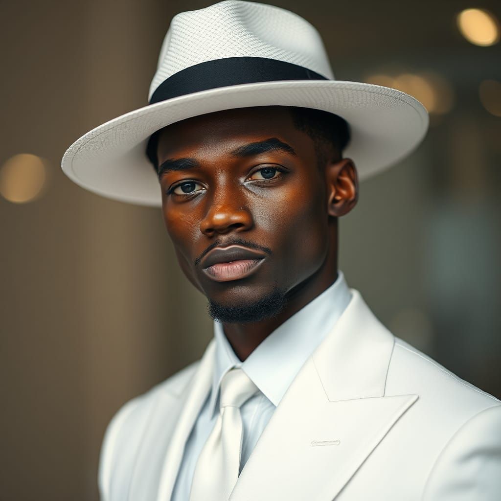 Afrofuturistic Portrait in Vogue Style