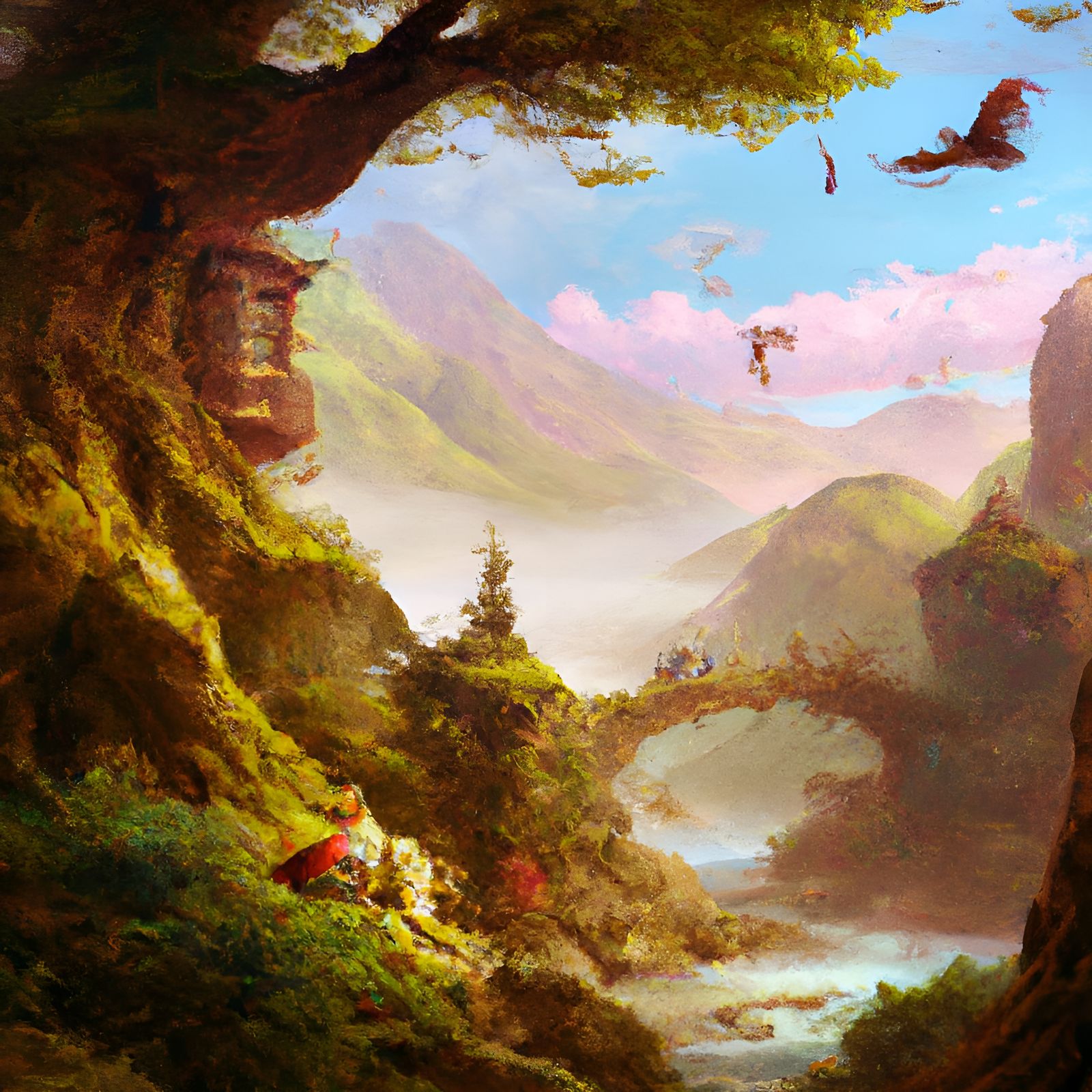 Conifer Forest Treehouse in Mountain Valley