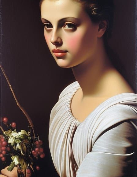 Charlize Theron Portrait in Baroque Style